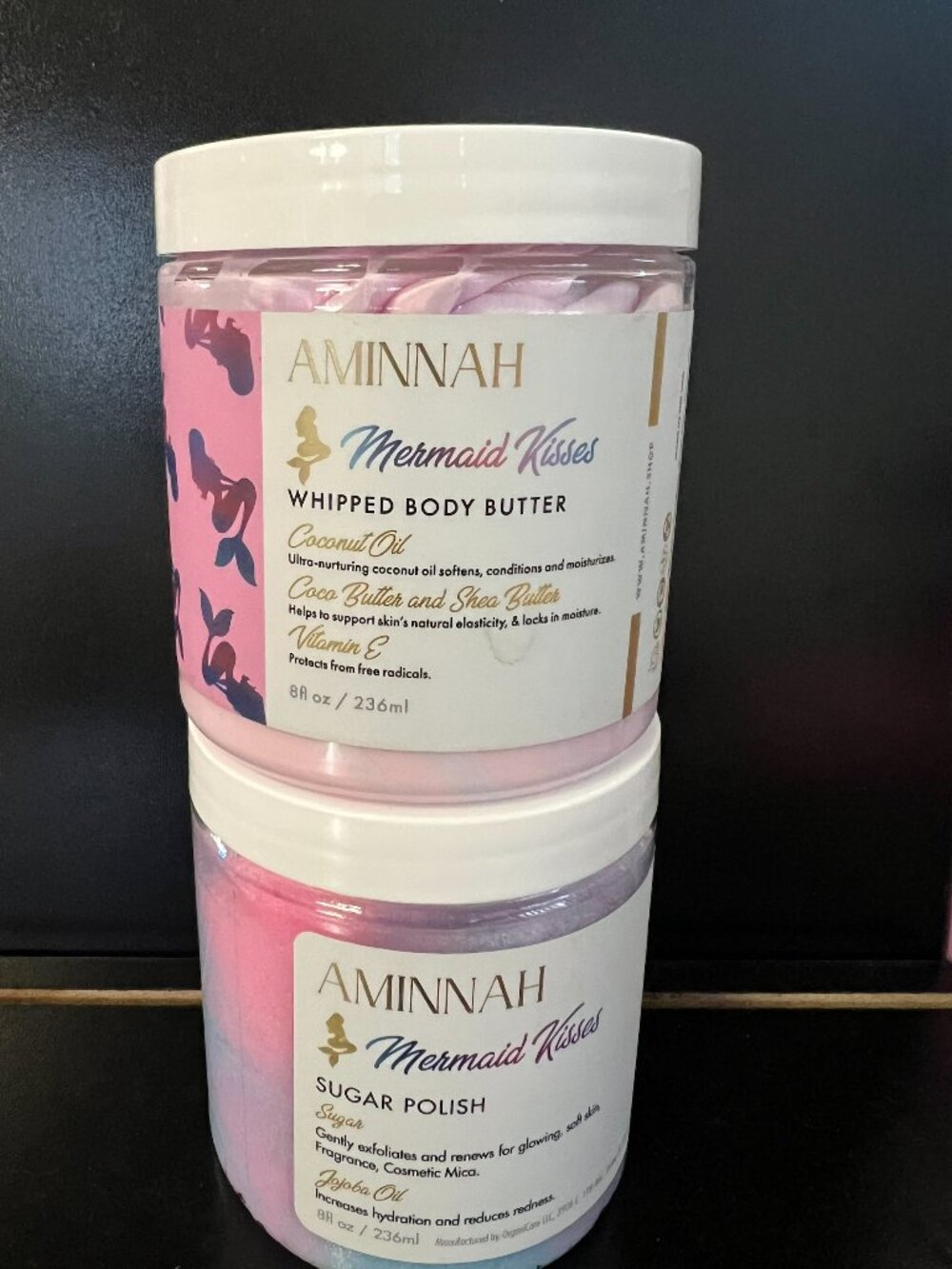 Aminnah 2 item set Mermaid Sugar Polish and Whipped Body Butter